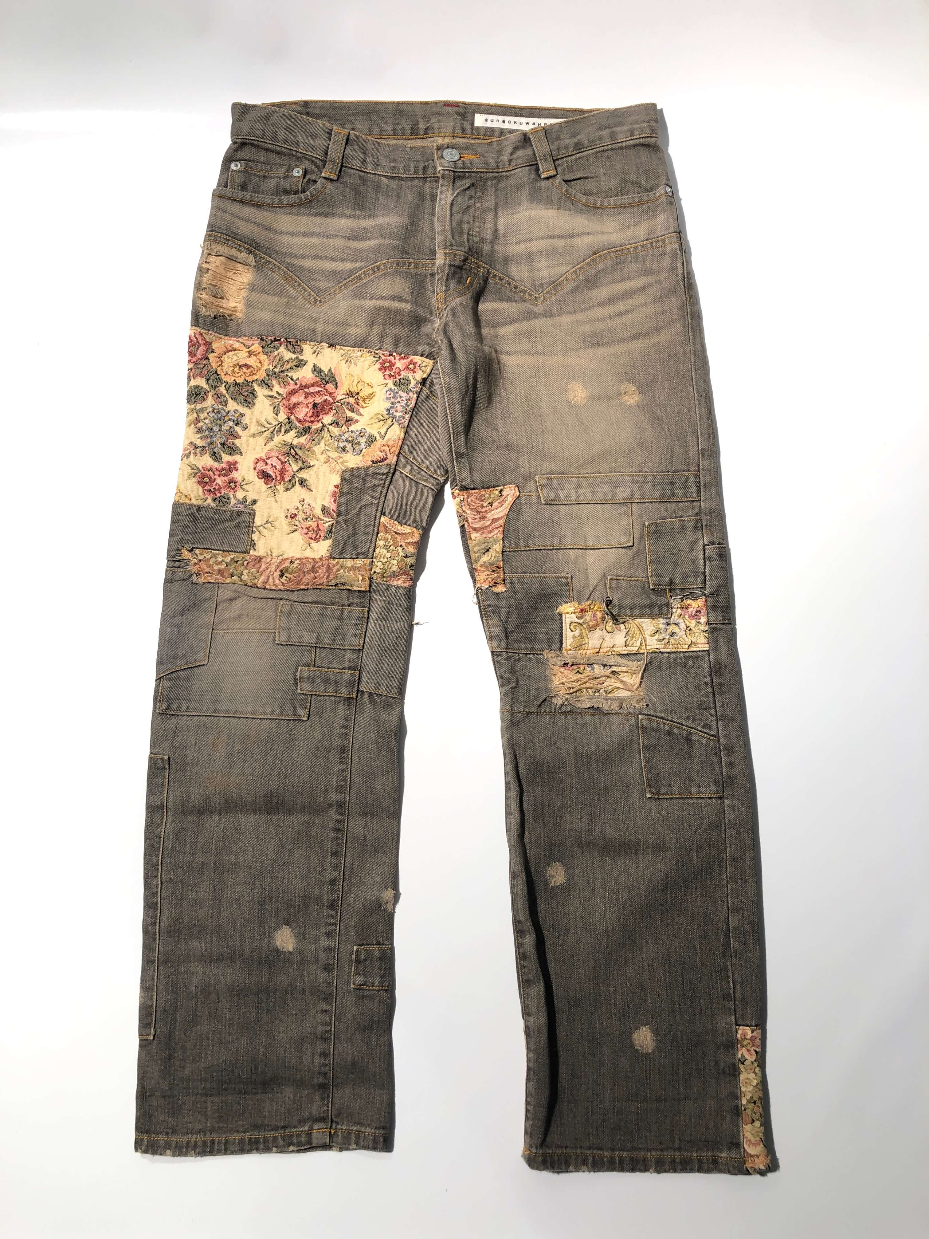 sunaokuwahara patwork jeans - ASYM