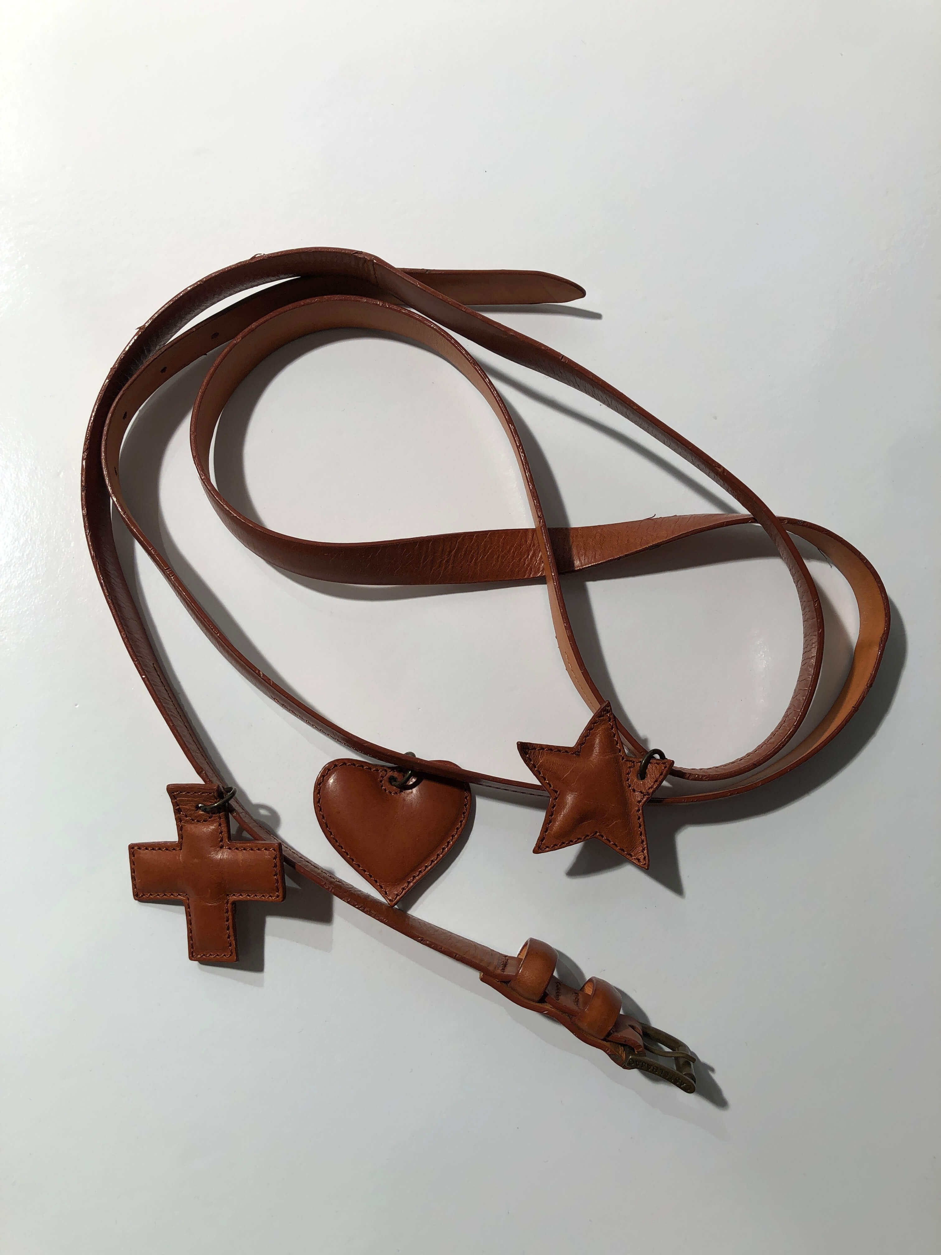 castelbajac leather belt