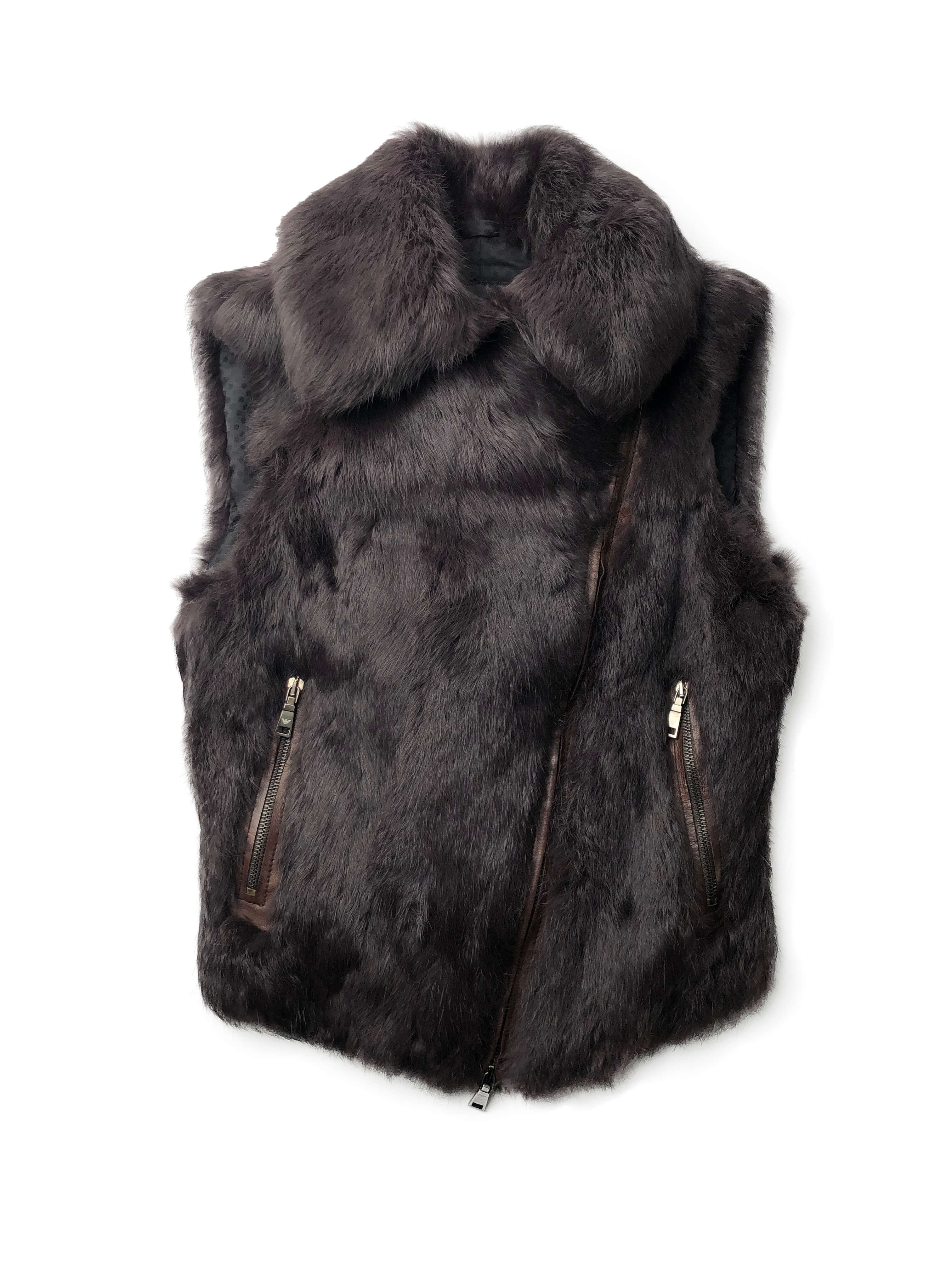 EMPORIO ARMANI rabbit fur vest